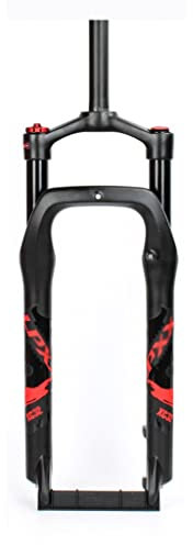 LHHL Fahrrad Federgabel 26 X4.0 Zoll Mountainbike Luft Vorderrad Gabel Snowbike MTB ATV Federgabel Manueller Lockout 1-1/8 ”Straight Tube 100mm Federweg Scheibenbremse QR