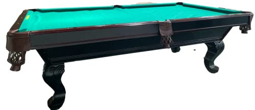 8 Ft. Tunierpoolbillard Billardtisch Pool Modell Webster Nr.:30 Billard mit 3cm starken Schieferplatten Tuchfarbe grün Gestellfarbe Nussbaum