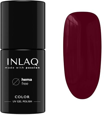 INLAQ® UV Nagellack Rot - 6 ml Hema Free - Langlebiger UV Lack - Nail Polish - Essential Kollektion - Gelnägel - Shellac Gel - Gellack ohne Hema | 1003- Cherry Wine