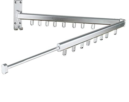 Wäscheständer/Wäschetrockner Doppelte Stab / Einstange Multifunktionskleidung Kleiderbügel Retraktable Faltbare Wand Hängende Trockengestell Indoor Outdoor Balkon Mantel Clothes Drying Rack ( Color :