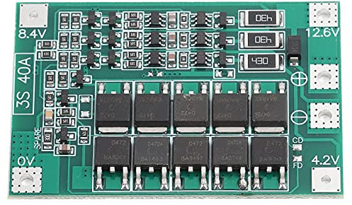SYH&AQYE Lithium Batterie Schutzplatine, 12 V 40 A Li Ionen Batterie Schutzplatine mit Balance Aufladung für Bohrmotor Motorradbatterie
