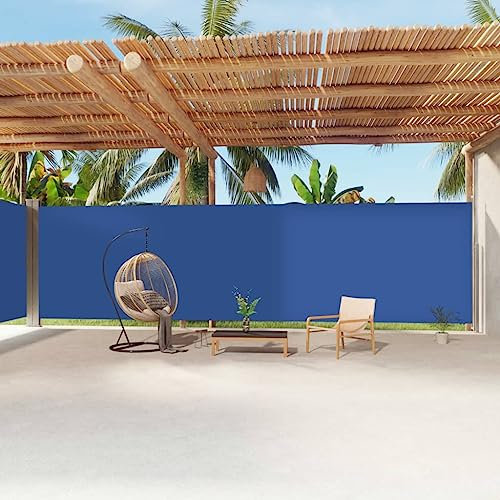 SKM Toldo lateral extensible azul 220 x 1200 cm, peso: 21,8 kg, 318088
