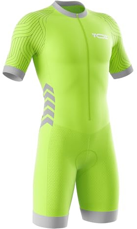 VOXCAUTQ 2024 MTB Triathlon Tri Suit Snabbtorkande Skinndräkt för Cykling, Träning, Vägcykel, Duathlon, Trisuit, Typ-7, L