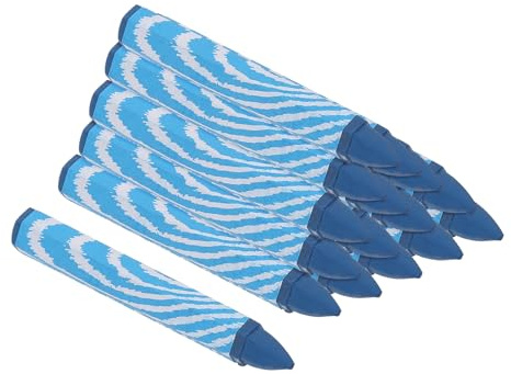 PATIKIL Lumber Marking Crayons, 16 Pcs 4.2x0.6 inch Hex Wax Tire Marker Drawing Crayons for Wood, Glass, Ceramics, Cartons, Cloth, Stone, Blue