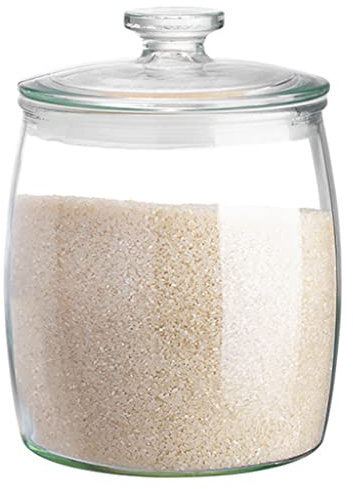 WOTZOV Runde luftdichte Gläser, Lebensmittelspender aus Glas mit Deckel, Küchenbehälter, für Süßigkeiten, Snacks, Kekse, Kaffee, Tee, Nüsse,Klare Kapazität 7,8L