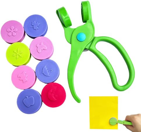 8X Kreatives Prägegerät, Bastelpapierprägegerät, Kinderprägemaschine, Handpapierprägegerät, für Scrapbooking, Papier