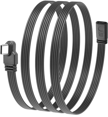 JSADZKJ Cavo USB-C ad angolo retto da 90 gradi a cavo di trasferimento dati USB-C,cavo di ricarica rapida da maschio a femmina di tipo C per telefono cellulare,computer portatile,tablet-50CM