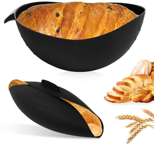 ROTKUSZ Moule à Pain en Silicone, bol à pain ovale 3 en 1, moule à pain de 30 cm de diamètre, Silicone AntiadhéSif Moule Cake RéSistant à La Chaleur Jusqu'à 230 °C Pour Cuisson, Le MéLange