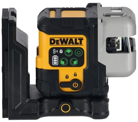 DEWALT Nivel Láser autonivelante de 3 líneas 180° Verde USB (Sin Cargador), DCLE14301GB-XJ