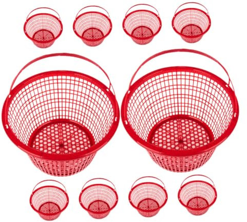 VANZACK 10pièces Paniers à Fruits Portables Plastique avec Poignée pour De Et Autres Fruits Petits