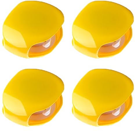 Automatic Cord Reel, Retractable Recovery Cord Reel Wire Collection Organizer, for USB Cables, Headphone Cable, Data Charging Cable Tangle (4*Yellow)