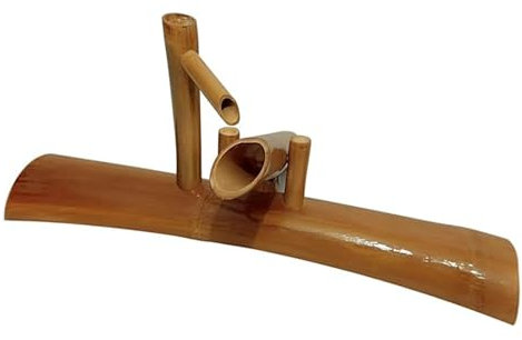 LJTHUU Fontana d'Acqua in bambù ad energia Solare con Pompa, Elemento Decorativo da Giardino Zen Feng Shui Realizzato a Mano, Decorazione a Cascata per Esterni, per Cortile, Prato, Giardino