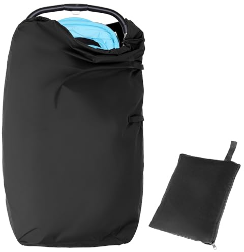 QWORK® Sac de Transport pour Poussettes, 117 x 53 x 33 cm - Housse Landau Imperméable en Tissu Oxford 420D avec Bandoulière