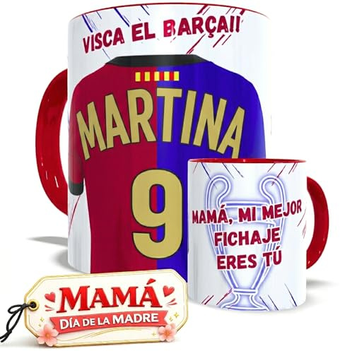 El Detallito & Tú Taza Barcelona Personalizada Nombre Número Y Dedicatoria Regalo Futbol Original Niños Cumpleaños Dia Del Padre Madre Tazas Desayuno Personalizadas Equipos Apta Microondas