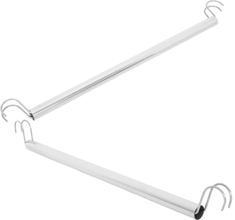 Gatuida 2 Pezzi Asta Appendiabiti Acciaio Barra Resistente con Ganci per Armadio e Mensola Supporto Appendini per Camera e Bagno Organizzatore Versatile e Facile da Installare