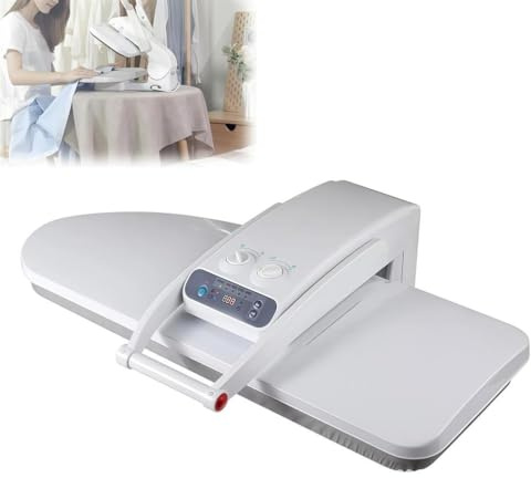Prensa de planchado a vapor para el hogar, 5 ajustes de temperatura, función de ráfaga de vapor, compatibilidad con todas las telas, pantalla LED para un planchado perfecto