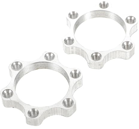 Kichvoe Aluminiumlegierung Scheibenbremsadapter 2 Stück 6 Loch Gewindeadapter für Fahrrad Naben und Scheibenbremsen Zubehör