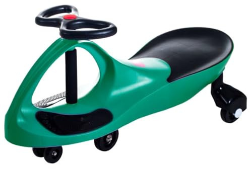 Wiggle Car Ride On Toy - No Batteries, Gears or Pedals - Twist, Swivel, Go - Outdoor Ride Ons for Kids 3 Years and Up by Lil' Rider (Green)