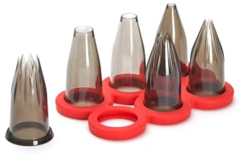 De Buyer-CLASSIC SET : 6 TÜLLEN AUS TRITAN MIT SOCKEL- -4150.02, Farbe: Schwarz Transparent