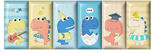 XTTY 3D-Wandpaneele 6 Stücke Pu. Anti-Collision-Wandaufkleber, 3D-Babybett-Bett-weichverpacktes Wandkissen, Kindergarten-Cartoon-Wandpaneel (Color : A4, Size : A Pack of six)