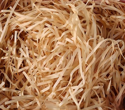 HXJDAM Raffia 150 g strimlat sidenpapper, fyllningsmaterial för gåva och gör-det-själv. Perfekt presentförpackning för presentlådor. Överdådig mängd, perfekt för glada paket. (Khaki)