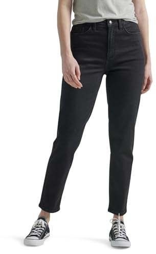 Lee Women's Legendary High Rise Mom Jean, Black, 18 Short