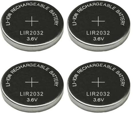 BenjiPower - 4 Piles Bouton LIR2032 Rechargeable - Remplace Les Piles Bouton CR2032