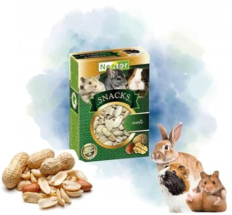 Hamster Food Peanuts 80g Rodents and Rabbits Mouse Chinchilla Chipmunk Guinea Pig Rat Degu Gerbil Treats Small Animals Wild Bird Snacks