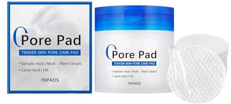 Salicylic Acid Toner Pads - Dual-Textured Facial Toner Pads for Exfoliation and Minimizing Pores with AHA Lactic Acid & BHA Salicylic Acid - Ideal for All Skin Types