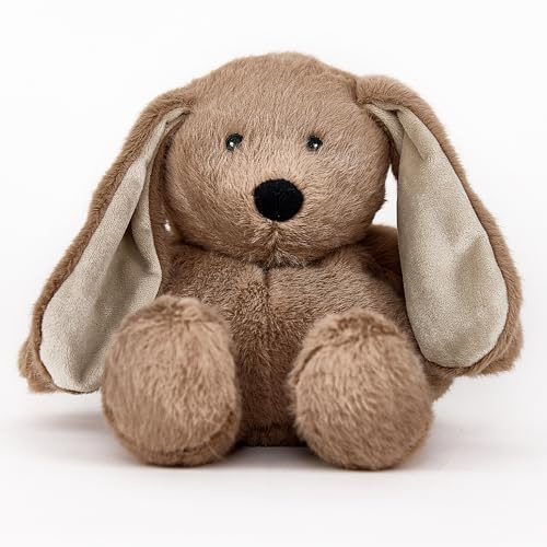 Warmies Plüsch Hase Braun Mikrowellierbar Groß, Gewichtetes Kuscheltier zur Beruhigenden Linderung mit Französischem Lavendelduft, Mikrowellengeeignetes Spielzeug für Erwachsene und Kinder