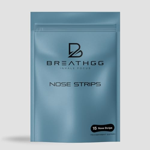 Breathgg Nasenpflaster – Strips für die Nase (15 Stück, Transparent) Praktische & atmungsaktive Nasenpflaster mit extra starkem Halt – angenehm zu tragen und passend für die meisten Nasenformen.
