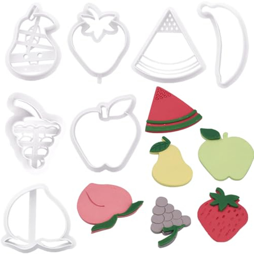 7 PCS Fruit Cookie Cutters Biscuit Cutters Fondant Cookie Cutter DIY Decorating Molds Food Cutter Molds Baking Mold Tools for Cake Cupcake Baking DIY Chocolate Decorating