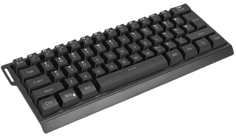 Cuifati Teclado Mecánico Inalámbrico 60%, Teclado para Juegos con Cable Bluetooth 2.4G Trimodo, de Computadora Retroiluminado RGB de 61 Teclas con Cuerda para Colgar, para PC (Black)