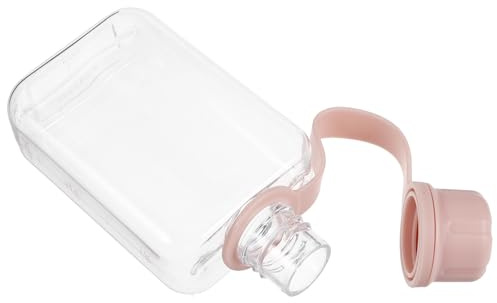Hemobllo Bouteille d'eau Plate en Plastique Léger et Étanche 240 ML Portable Flasque Mince Main pour Randonnée et Sport en Plein Air