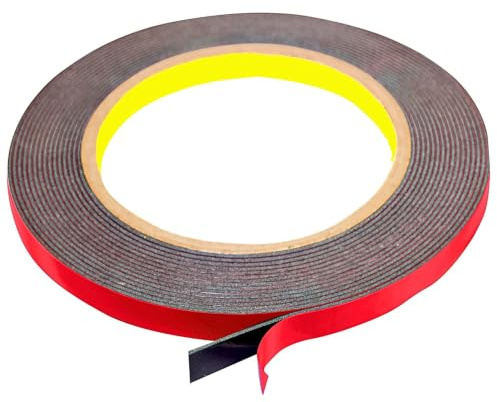 Nastro di montaggio professionale PT1100 – Nastro biadesivo in PET ad alte prestazioni ed extra-forte – Nastro in schiuma acrilica viscoelastica Resistente all'acqua Per metallo (9 mm x 3 metri)