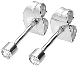 FILANGO 1 Paar Chirurgenstahl Ohrstecker Ohrring KLASSISCH mit Kristall in 4 schönen Farben