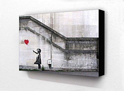 Banksy Balloon Girl There Is Always Hope 6 x 4 Inches Postcard Size Block Mounted Print