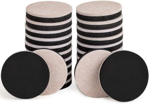 Ezprotekt 8,9 cm beige rund Möbelgleiter Möbel und Filz Pads Stuhl Bein Bodenschoner für Teppich, Hartholz und Harte Oberfläche, Set von 16