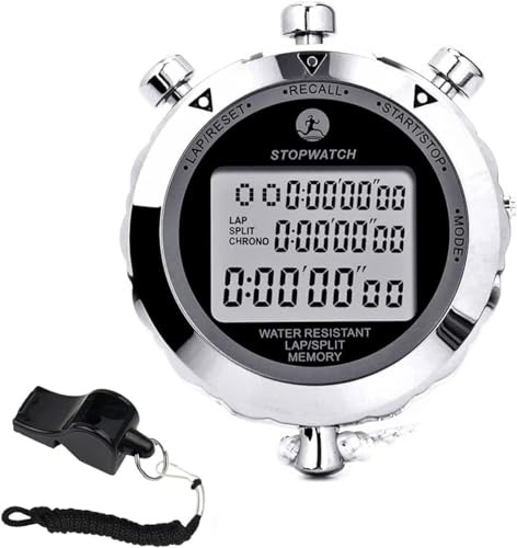 Rolilink stoppur metall stoppur timer 100 varv minne coach sport timer