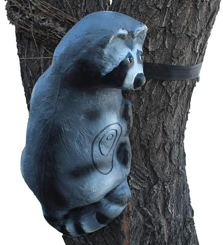 Raccoon 3D Archery Target for Shooting – High-Density Archery 3D Target w/Self-Healing Foam, UV Protected - Adjustable Tree Strap Archery Targets for Backyard - Easy Arrow Removal Bow Hunting Target