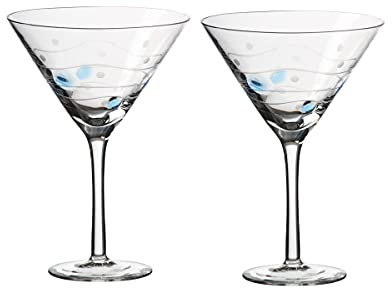 CRISTALICA Martiniglas Martinischale Mixgetränk Dessertkelch Party 2er Set 275ml Glas klar Hand-Made