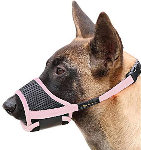 HEELE Maulkorb Für Hunde, Verstellbare Schlaufe, Atmungsaktiv, Sicherer, Schneller Sitz Für Kleine, Mittelgroße Hunde, Verhindert Das Beißen, Kauen Und Bellen (S, Rosa) | Maulkorb Hund Sicherer, Schneller Sitz, Maulkorb für Kleine Mittlere Große Hunde, Verhindert das Beißen, Kauen und Bellen