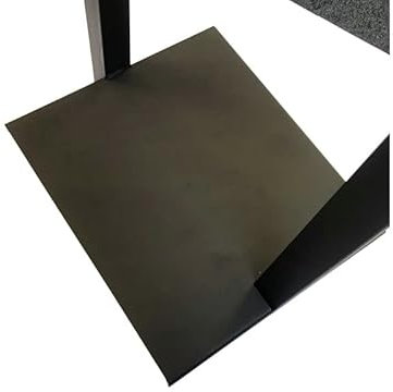 TermaTech Bodenplatte zu Kaminholzständer schwarz aus Metall 150 x 25 x 26 cm