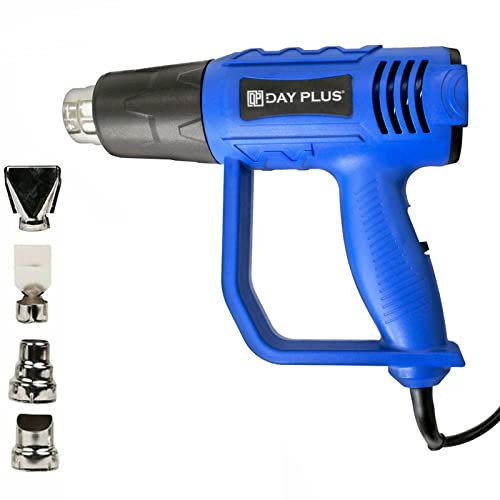 Heißluftpistole - 2000W Heißluftgebläse Kit Professional heissluftföhn Dual-Temperatur Einstellungen Heißluftpistole Regelbar für Embossing Gezielten Farbentfernen Löten Schrumpfen inkl. 4 Heizdüsen