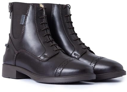 HORZE Femme, Bottines d'équitation Kilkenny, Lacets et Fermeture éclair, Marron, 39