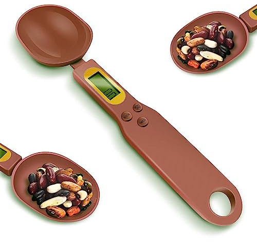 Balanza digital de cuchara de pesaje de cocina, pantalla LCD, 0,1 g - 500 g, cabeza de cuchara de marcado, medición precisa para especias, hierbas, alimentos para bebés, cocina e ingredientes