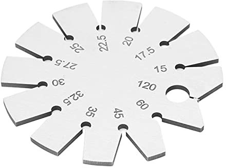 Calibro Angolo Smussato, Calibro Smusso Coltello, Scatola di Immagazzinaggio in Plastica in Acciaio Inossidabile, Circolare 70 Mm per Misurare i Bordi