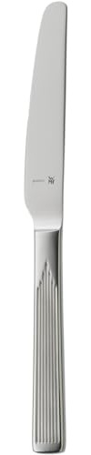 WMF Art Deco Menümesser, Hohlheftmesser, Messer mit eingesetzter Klinge, Tafelmesser Cromargan protect Edelstahl poliert, kratzbeständig, spülmaschinenfest