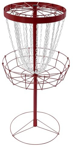 HarBin-Star Disc Golf Korb, Double Layer Chain, Tragbar, Mobil, Discgolf Korb für Anfänger, Senioren, 64,5 x 132cm