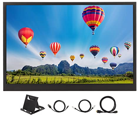 Diyeeni Moniteur Portable 17 Pouces 2K FHD, Extension D'écran D'Ordinateur Portable pour Les Voyages, Moniteur 2K HDR avec Type C Mini HDML PD USB, Moniteur de Jeu pour Ordinateur